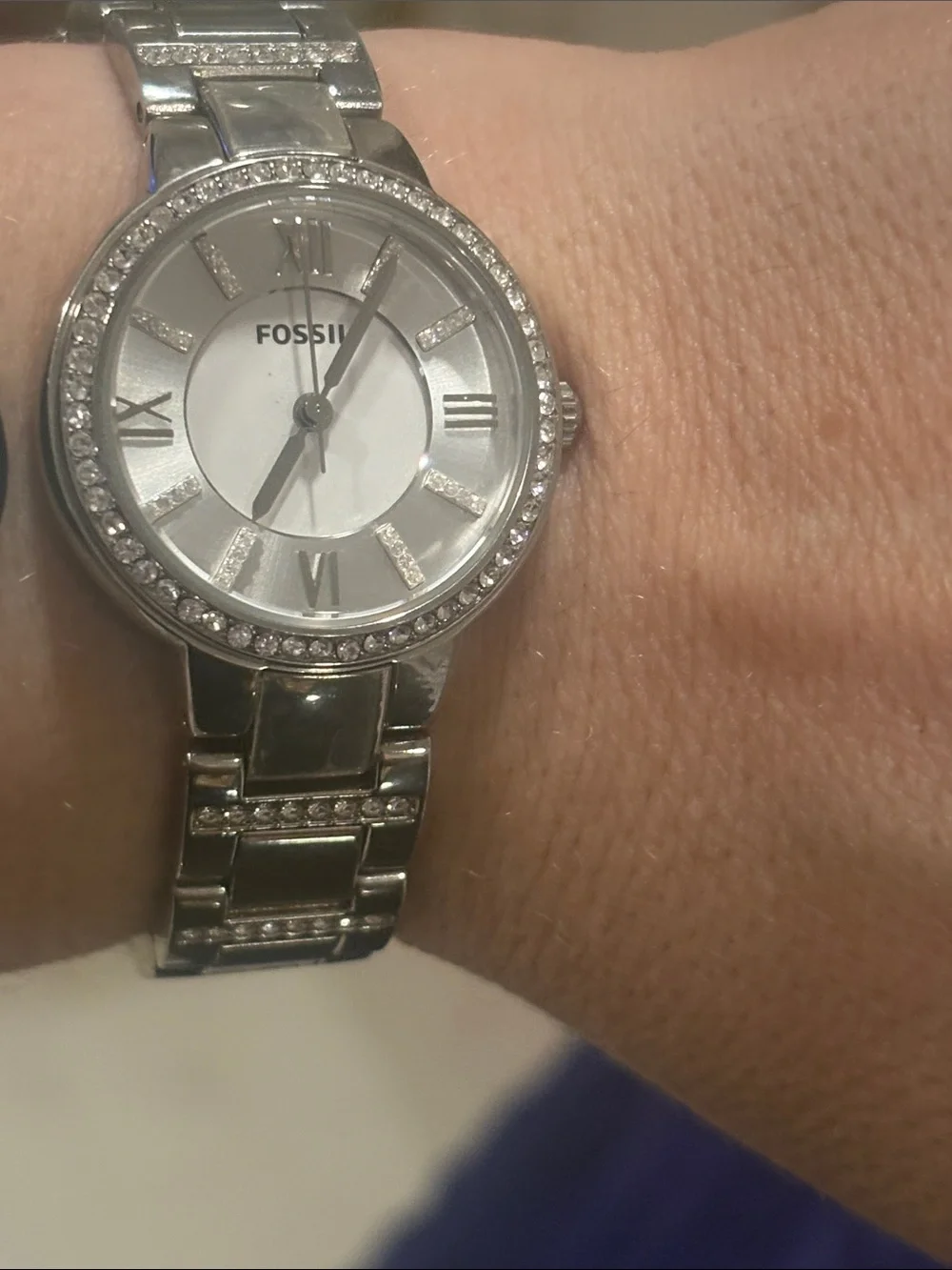 Fossil Women Silver Stainless Steel Analog Wrist Watch
